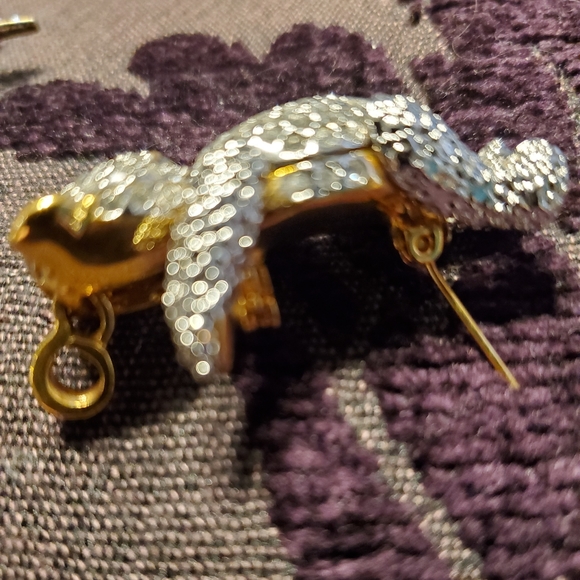 Articulated Swarovski Crystal Bear Pin/Pendant - Picture 4 of 4
